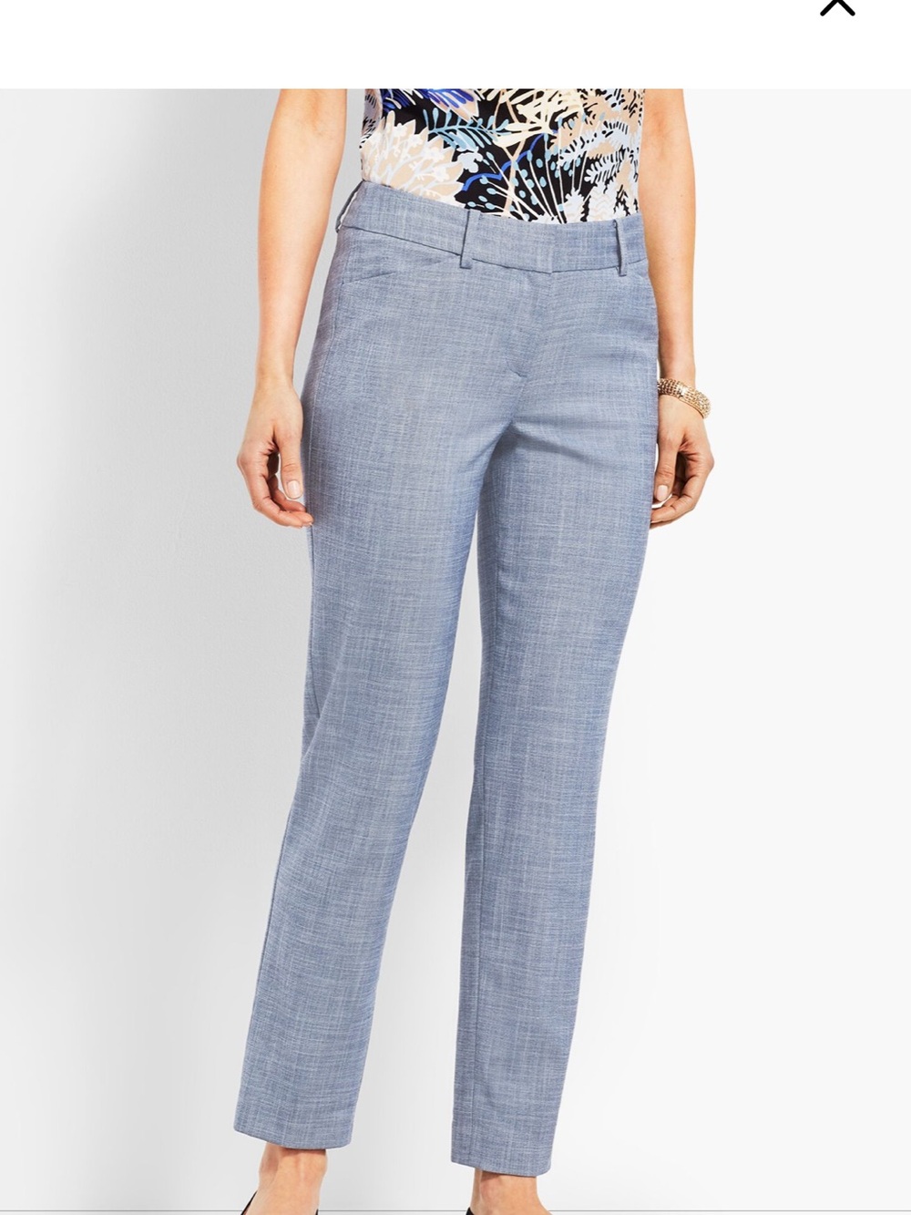 Talbots Hampshire Ankle Pants Chambray Size 6